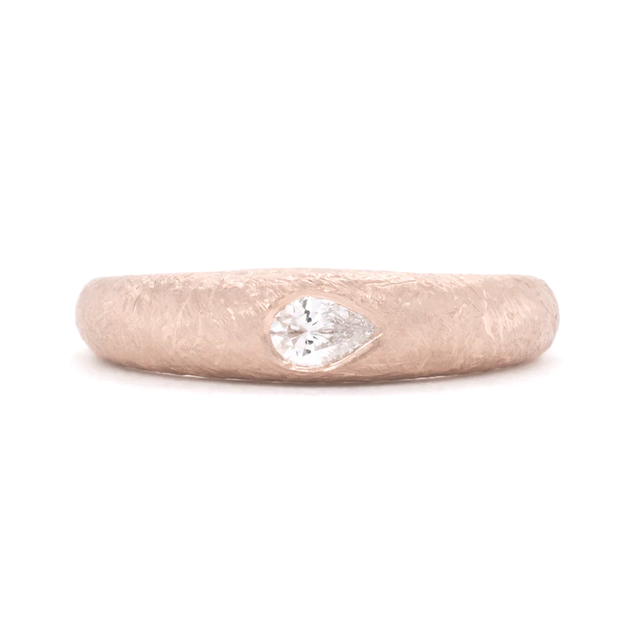 Pear Diamond &#39;Boulder&#39; Bombe Ring | Magpie Jewellery