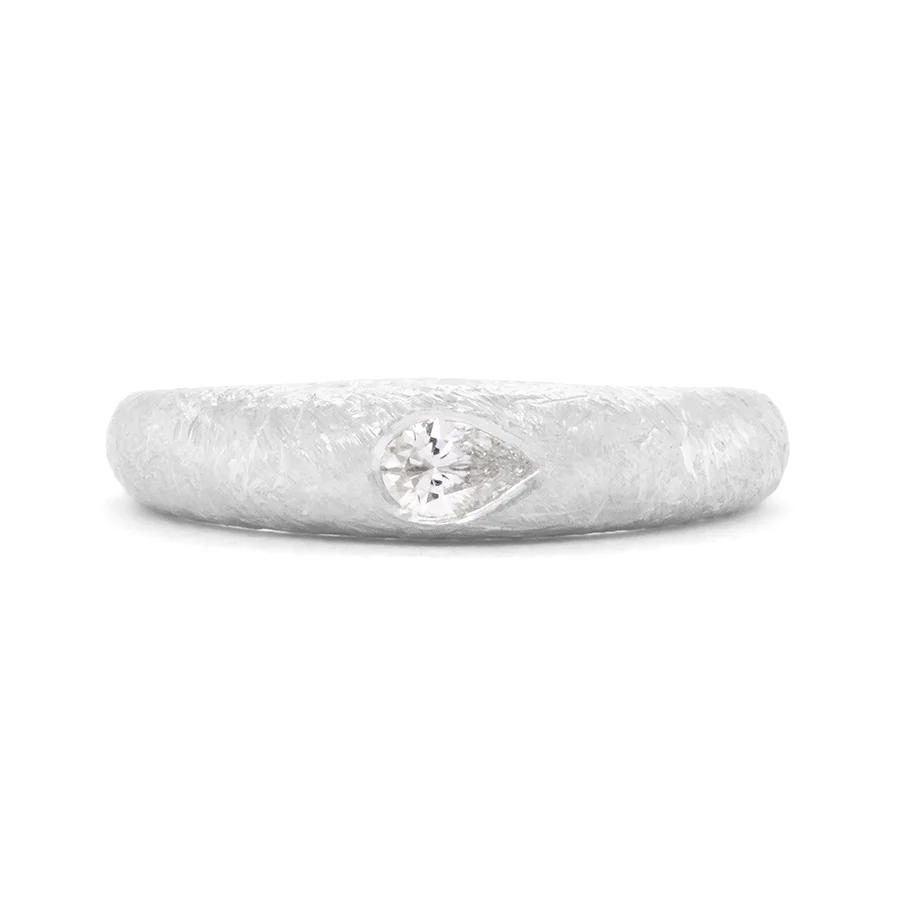 Pear Diamond &#39;Boulder&#39; Bombe Ring | Magpie Jewellery
