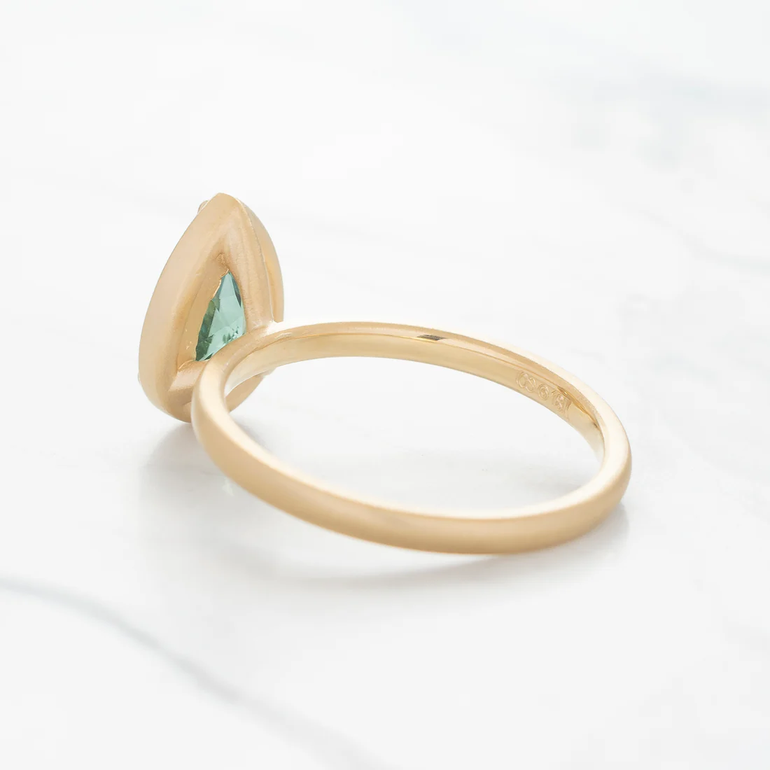 No.30 'Archive' 1.49ct Pear Green Tourmaline Ring | Magpie Jewellery
