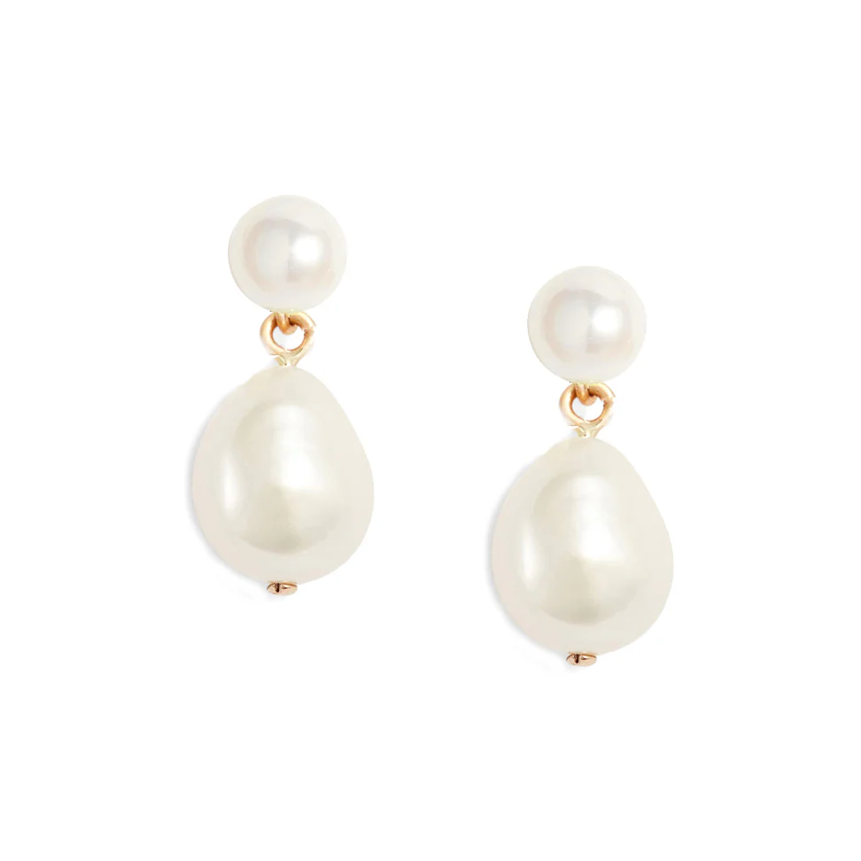 Pearl Baroque Duo Earrings | Magpie Jewellery