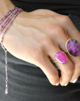 Multi Pink Ruby Wrap Bracelet - Magpie Jewellery