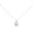 Tiny 'Boulder' Baguette Disc Necklace | Magpie Jewellery