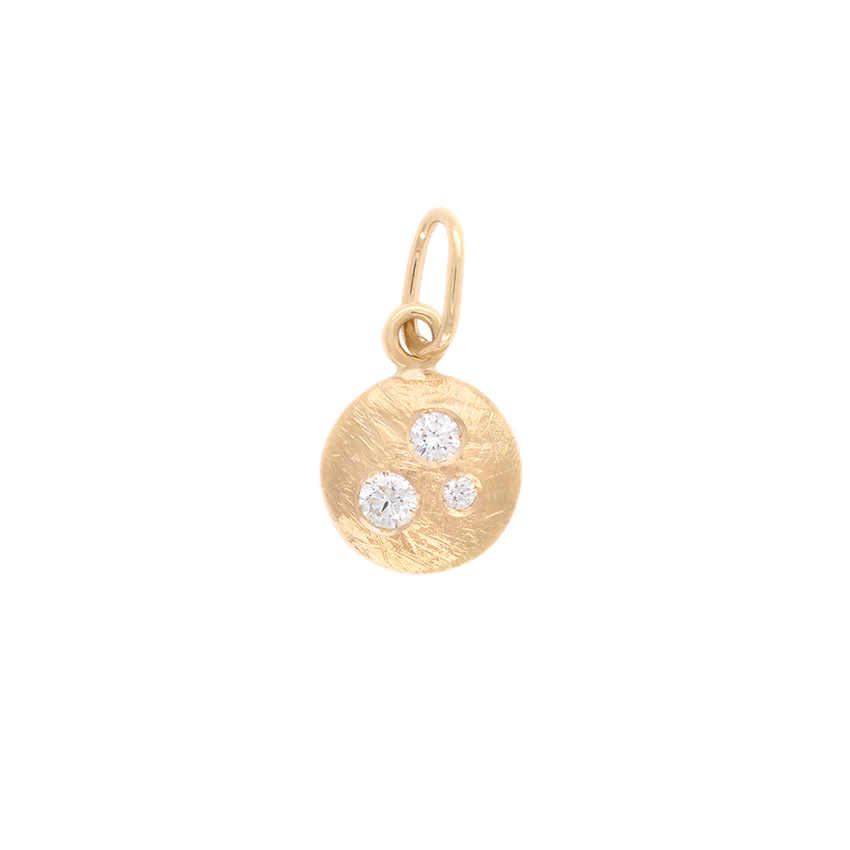 Dancing Diamond 'Boulder" Disc Charm | Magpie Jewellery