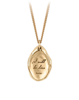 I Will Be Here Now 14K Gold Affirmation Talisman | Magpie Jewellery