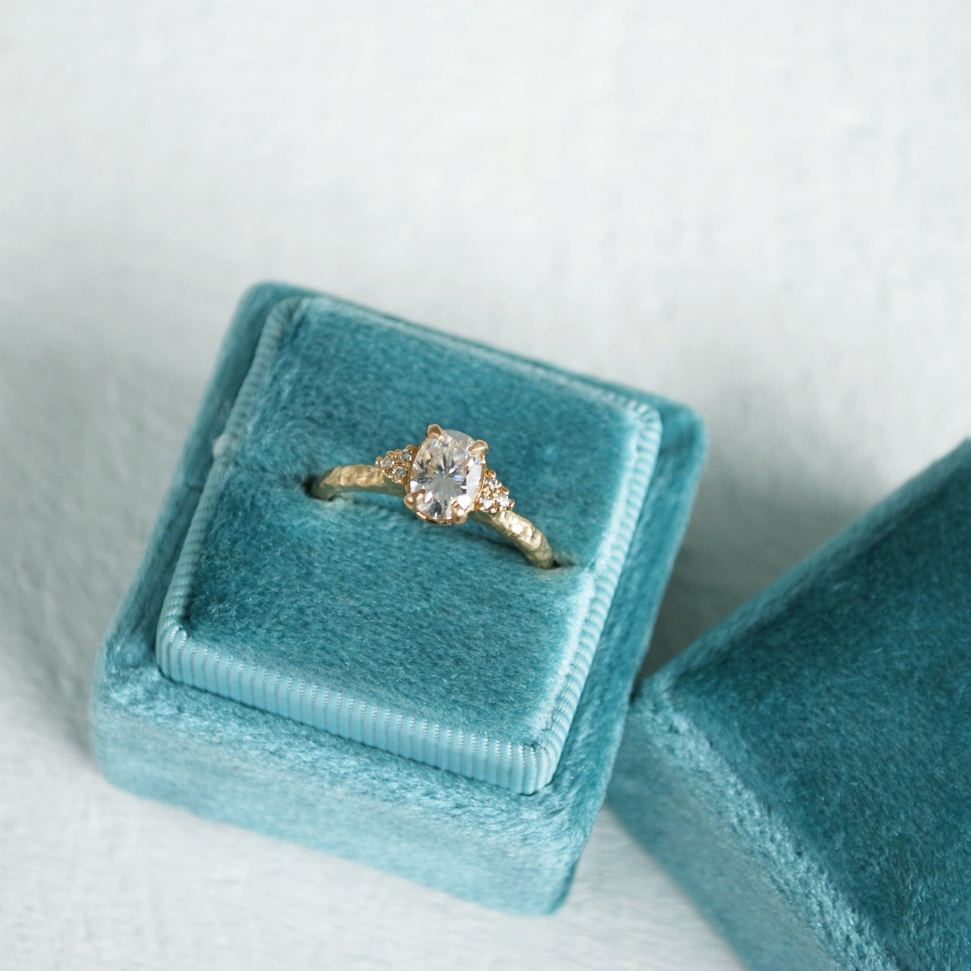 'Eloise' Gold & Moissanite Ring | Magpie Jewellery