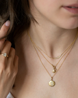 16mm 'Boulder' Dancing Diamond Disc Pendant Necklace | Magpie Jewellery