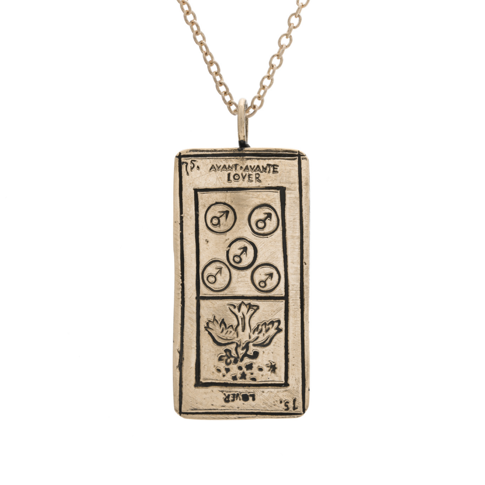 The Lovers Tarot Card Necklace - Magpie Jewellery