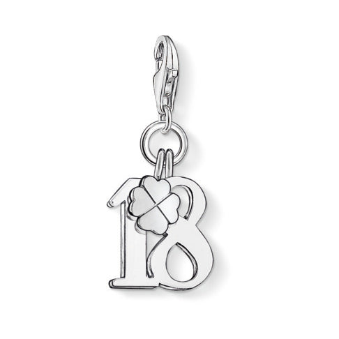 Lucky Number 18 Charm - Magpie Jewellery