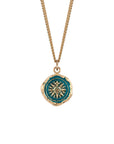 14k Gold Direction Signature Talisman - Mediterranean Blue - Magpie Jewellery