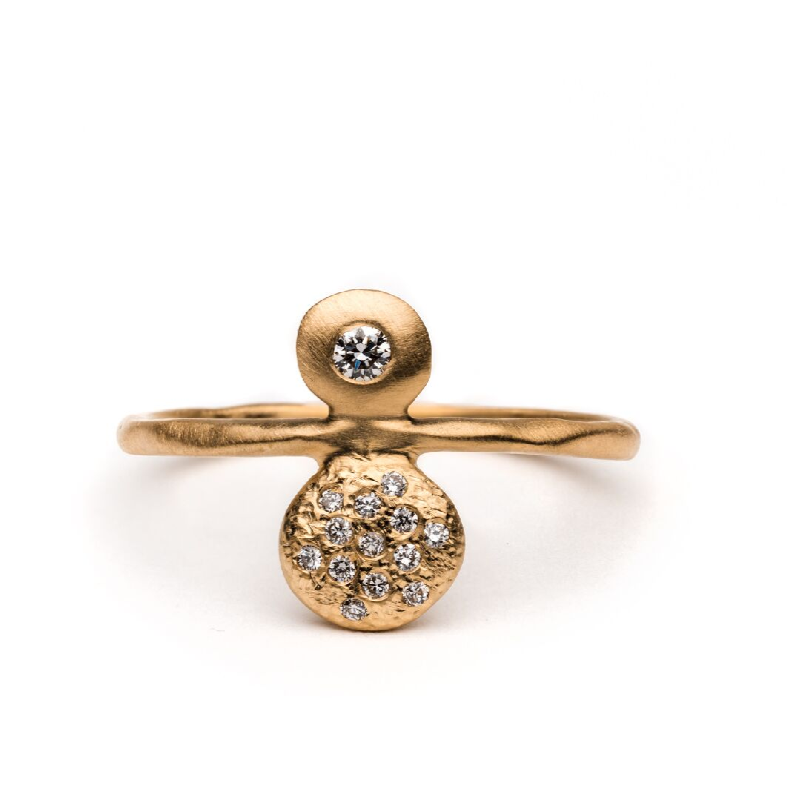Double Ankh Diamond Ring | Magpie Jewellery
