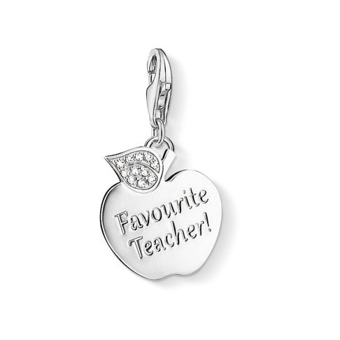 Favourite Teacher Apple Charm - Magpie Jewellery