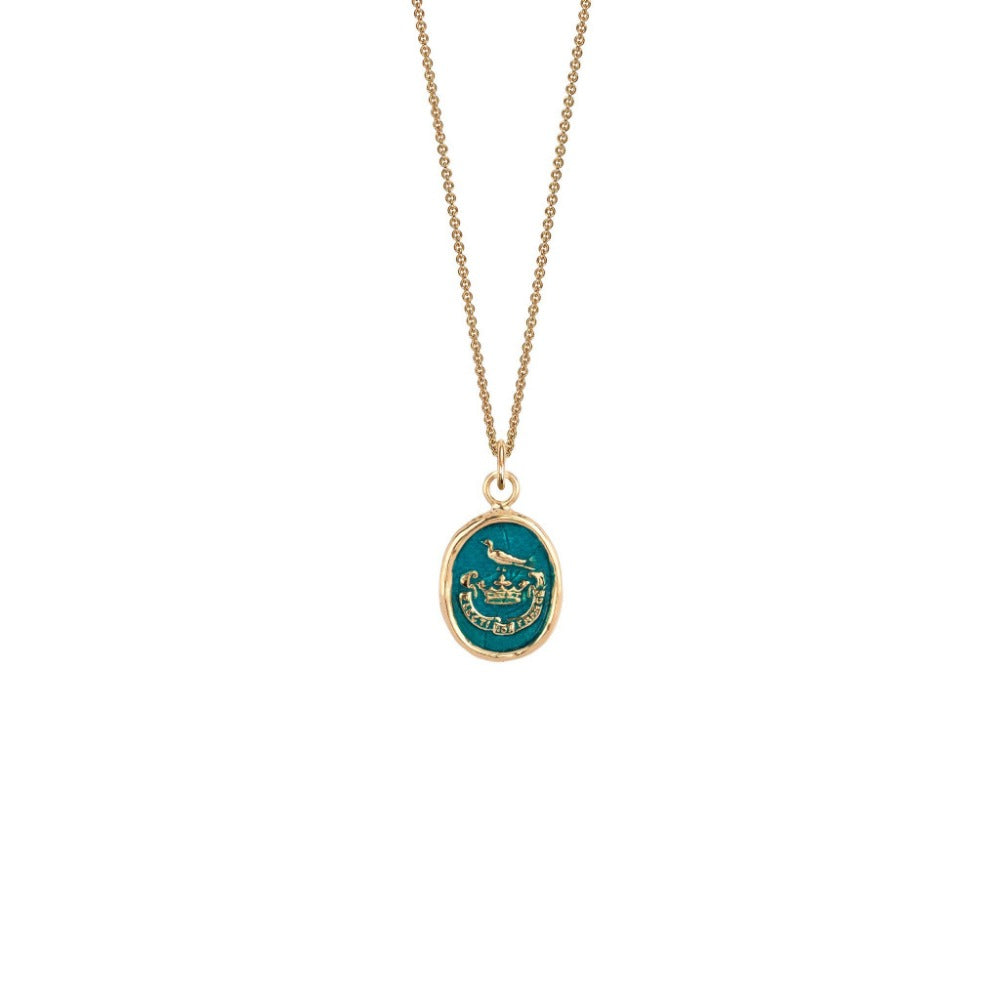 14k Gold Unbreakable Talisman - Mediterranean Blue - Magpie Jewellery