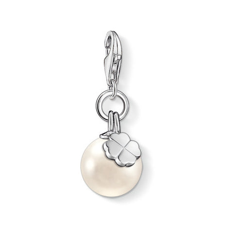 Lucky Pearl & Clover Charm - Magpie Jewellery