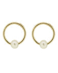 Baby Pearl Circle Stud Earrings - Magpie Jewellery
