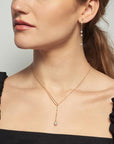 Shimmer Pearl Pull Through Necklace - Magpie Jewellery