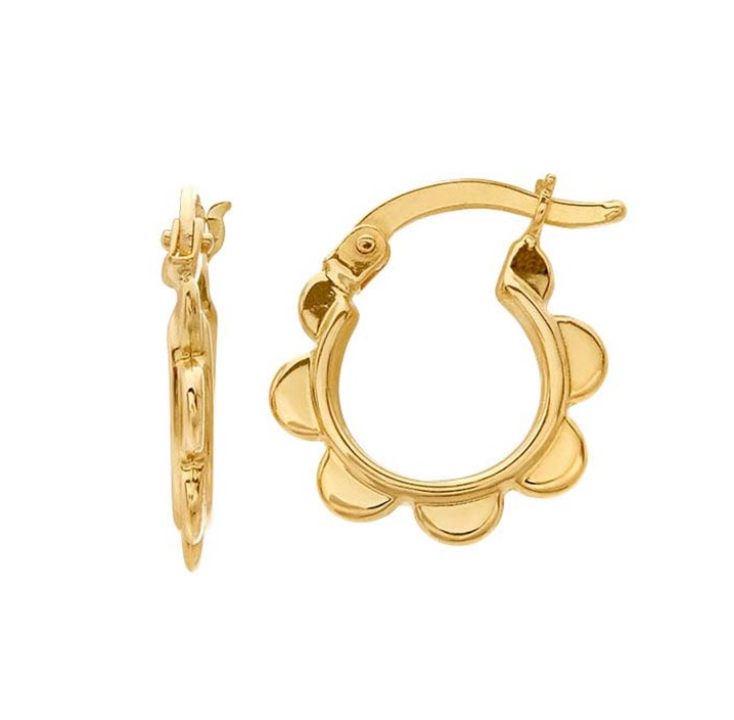 White gold hinged hoop earrings on sale