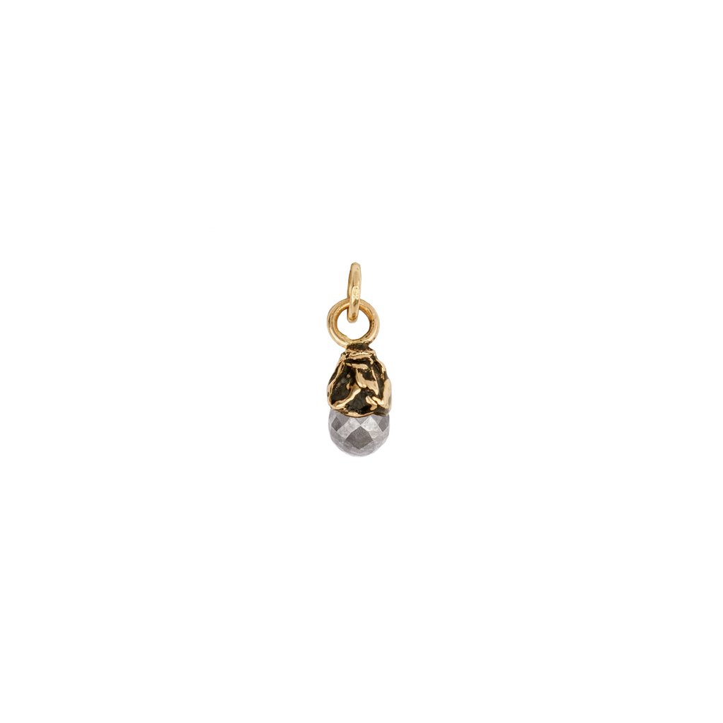 Ashen Rustic Diamond 14K Gold Capped Attraction Charm | Magpie Jewellery