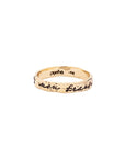 To Be Bent Not Broken 14K Gold Poesy Ring | Magpie Jewellery