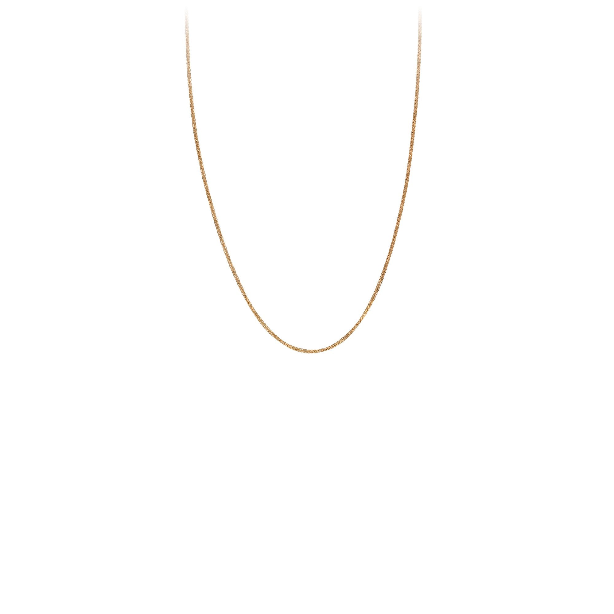 14k Gold Natural Diamond Cut Square Wheat Chain - Magpie Jewellery