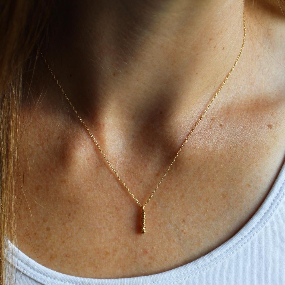 The 20/20 Small Necklace | Magpie Jewellery | Yellow Gold | On Model