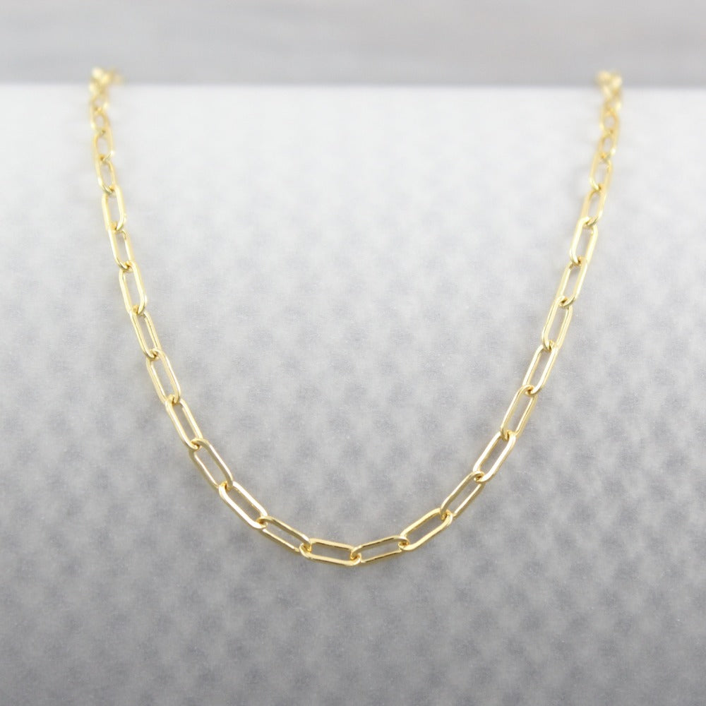 Fine Paperclip Chain Bracelet | Magpie Jewellery | Yellow Gold
