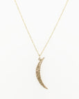 14ky Gold Crescent Moon Necklace
