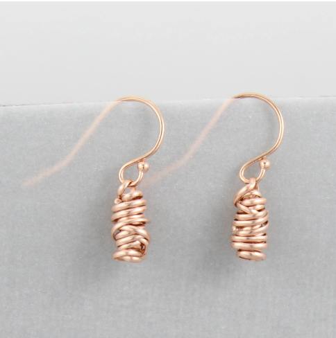 Rose Gold Twist Earring - Mini | Magpie Jewellery