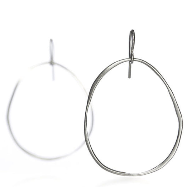 Medium Irregular Loop Earrings - Magpie Jewellery