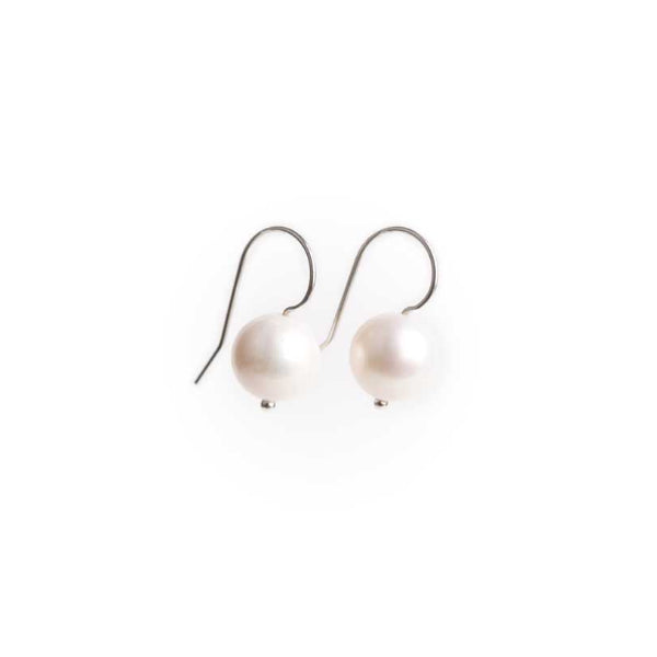 White Fixed Pearl Earring - Magpie Jewellery