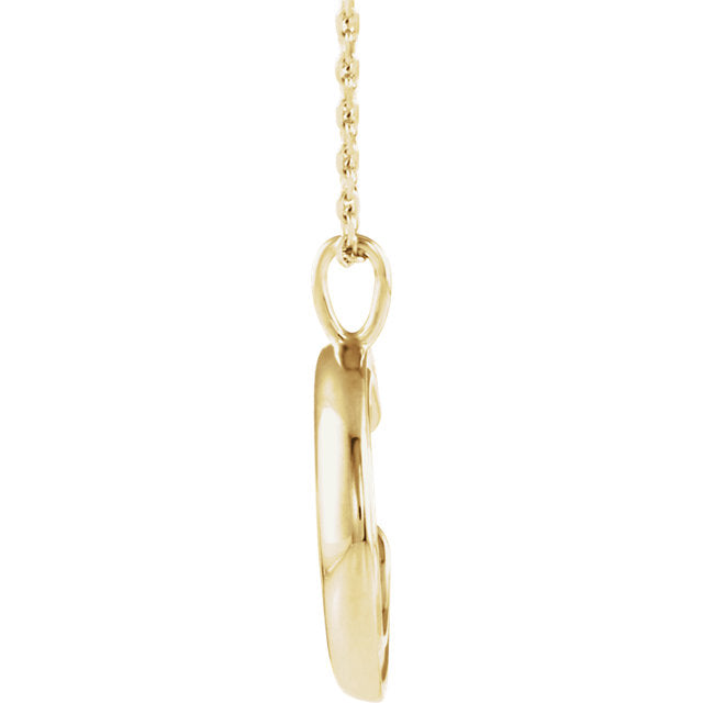 Crescent Moon Necklace - Yellow Gold