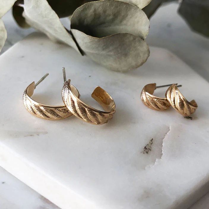 Laurel Hoop Earrings | Magpie Jewellery