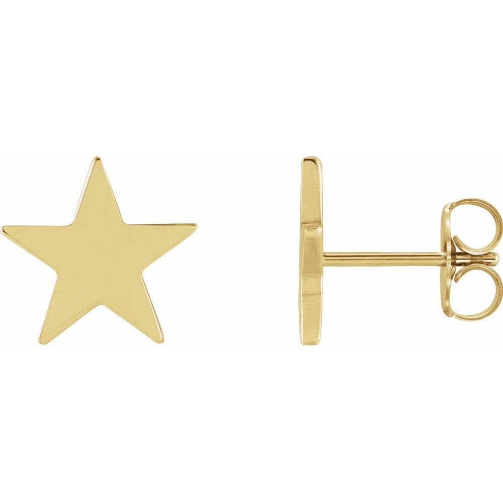 14k Star Earrings - Magpie Jewellery