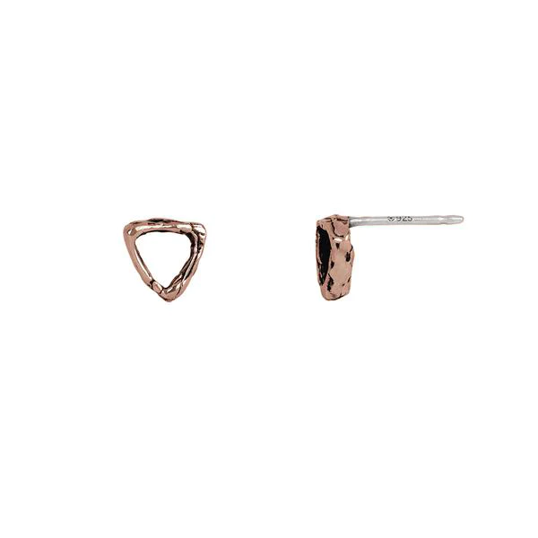 Tiny Open Shield Studs | Magpie Jewellery 