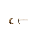 Crescent Moon 14K Gold Symbol Stud | Magpie Jewellery