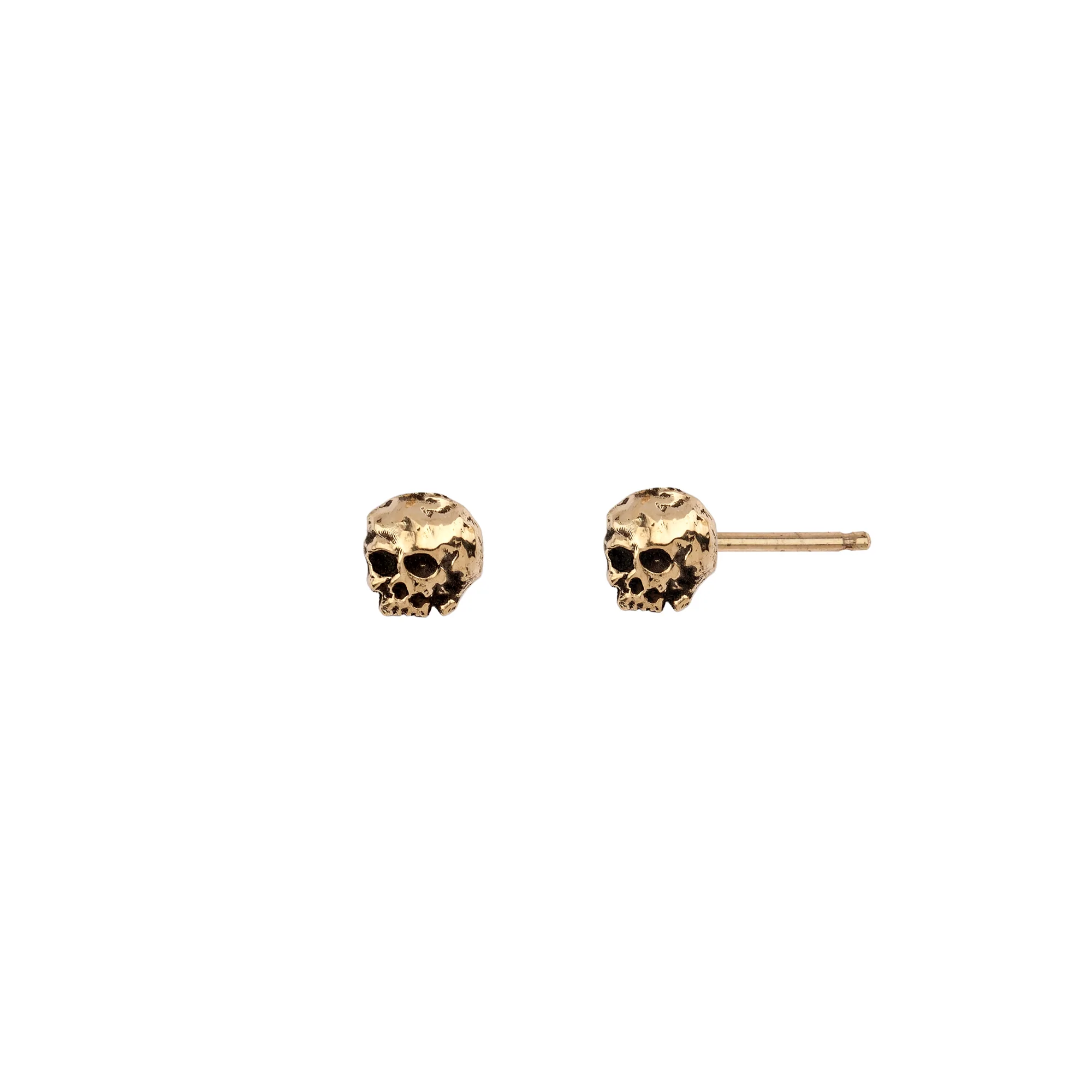 Skull 14K Gold Symbol Stud | Magpie Jewellery