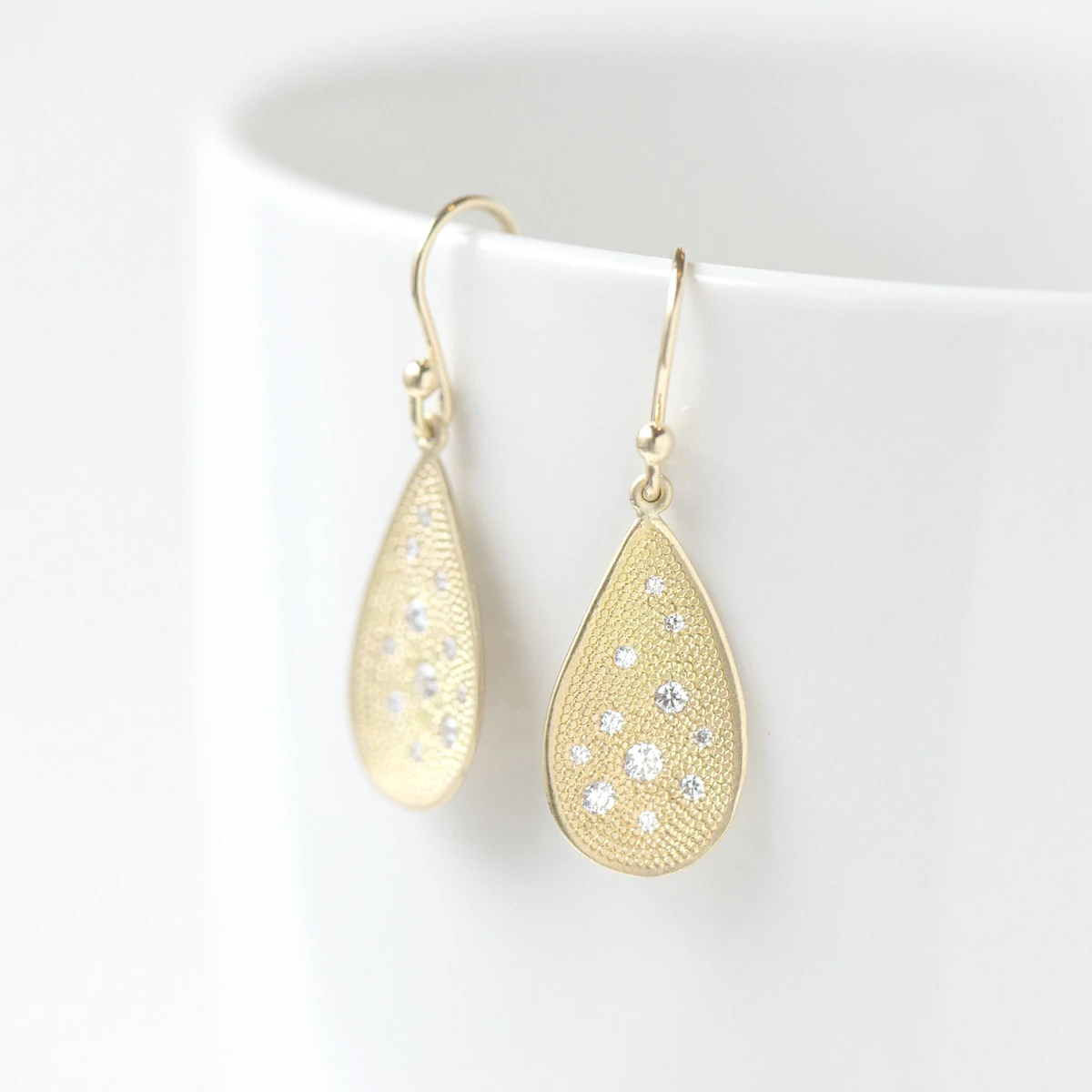 Diamond Hooks Dangle Earrings