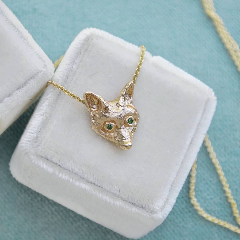 Gold fox pendant discount