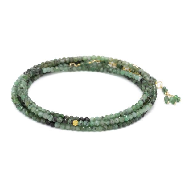 Sakoda Emerald Wrap Bracelet - Magpie Jewellery