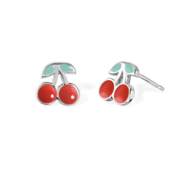 Cherry Stud Earrings - Magpie Jewellery