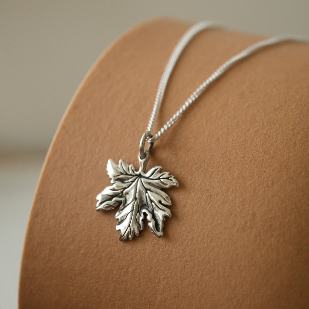Tiny Maple Leaf Pendant Necklace | Magpie Jewellery
