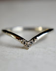 Varinia Grey Diamond Chevron Ring - Magpie Jewellery
