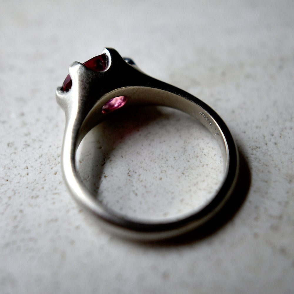 6-Prong Pink Tourmaline Ring in 14kw | Magpie Jewellery