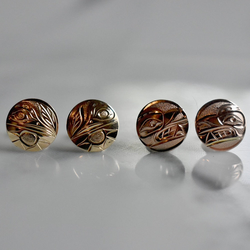 14k Totem Studs - Magpie Jewellery