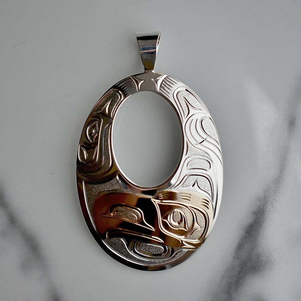 14K Overlay Eagle Keyhole Pendant - Magpie Jewellery