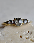 Five Stone Salt & Pepper Diamond Engagement Ring - Magpie Jewellery