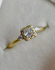 Square Scalloped Prima Engagement Ring - Magpie Jewellery