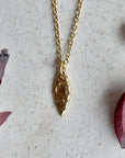 Golden Leaf Necklace - Magpie Jewellery