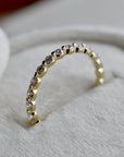 14k Yellow Gold Floating Diamond Partial Eternity Band - Magpie Jewellery