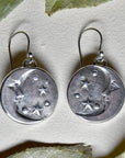 'Luna' Die Struck Silver Earrings - Magpie Jewellery