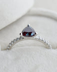 14k White Gold Trillion Cut Synthetic Alexandrite Engagement Ring - Magpie Jewellery